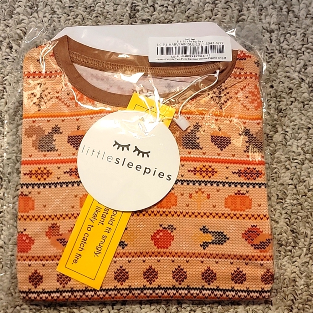 Little Sleepies 4T Harvest Fair Isle long sleeve